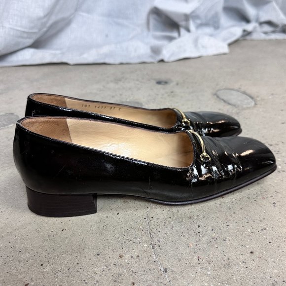 Vintage Gucci Patent Horsebit Loafers - Picture 3 of 11